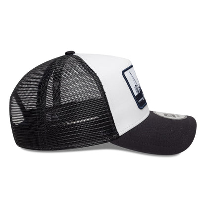 This is a New Era London Navy 9FORTY A-Frame Trucker Adjustable Cap 5