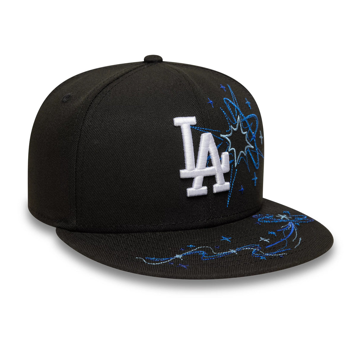 This is a LA Dodgers MLB Zodiac Black 59FIFTY Fitted Cap 3