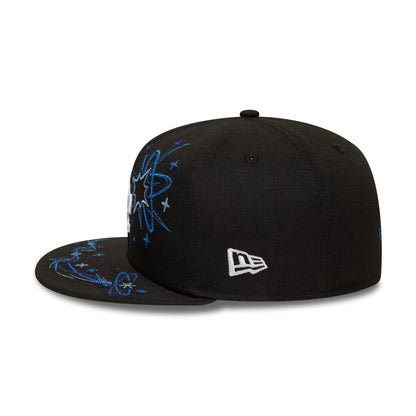 This is a LA Dodgers MLB Zodiac Black 59FIFTY Fitted Cap 4