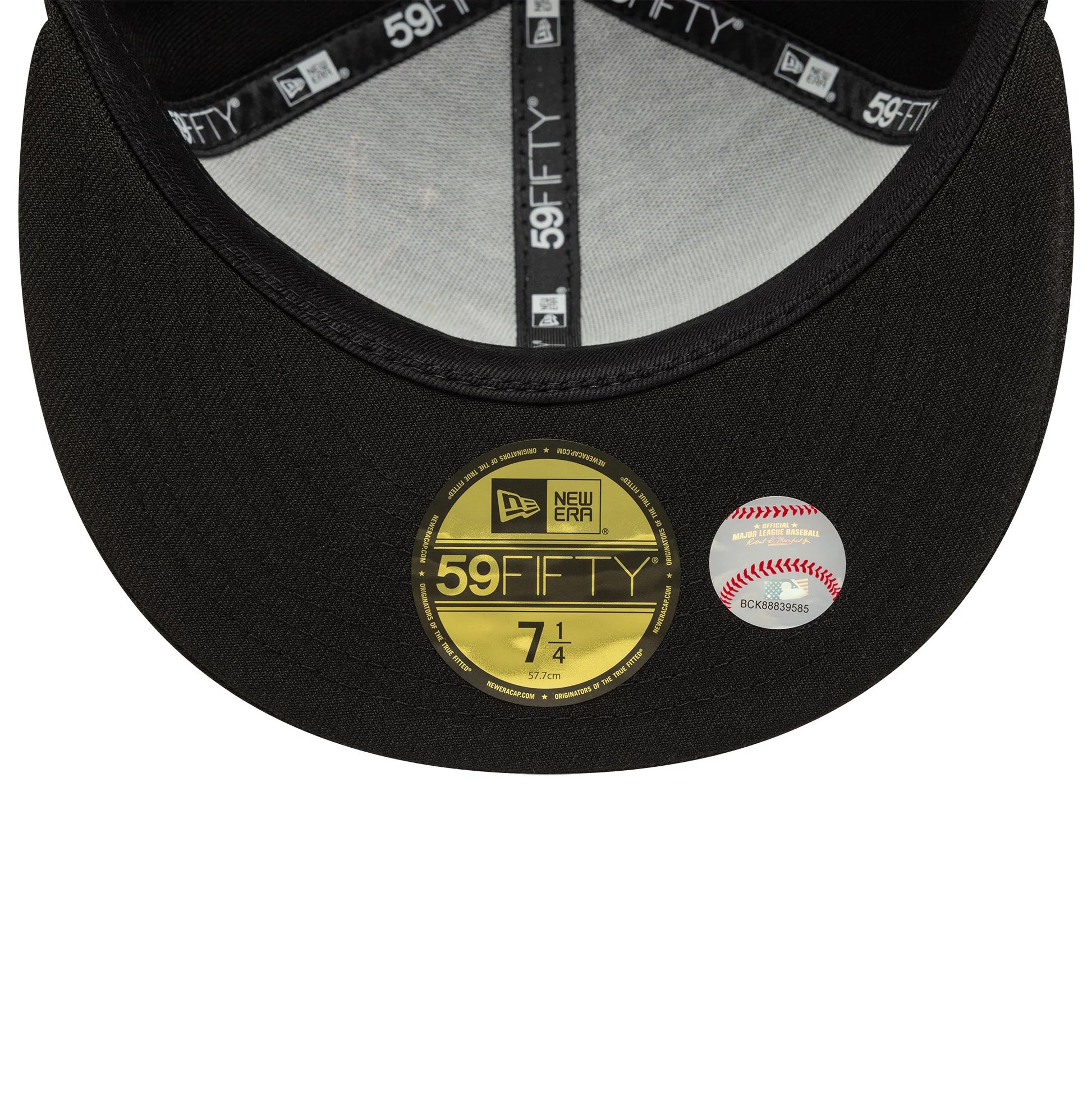 This is a Atlanta Braves MLB Zodiac Black 59FIFTY Fitted Cap 7