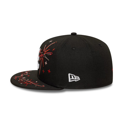 This is a Atlanta Braves MLB Zodiac Black 59FIFTY Fitted Cap 4