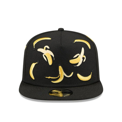 This is a New Era Bananas Black 9FIFTY A-Frame Snapback Adjustable Cap 3