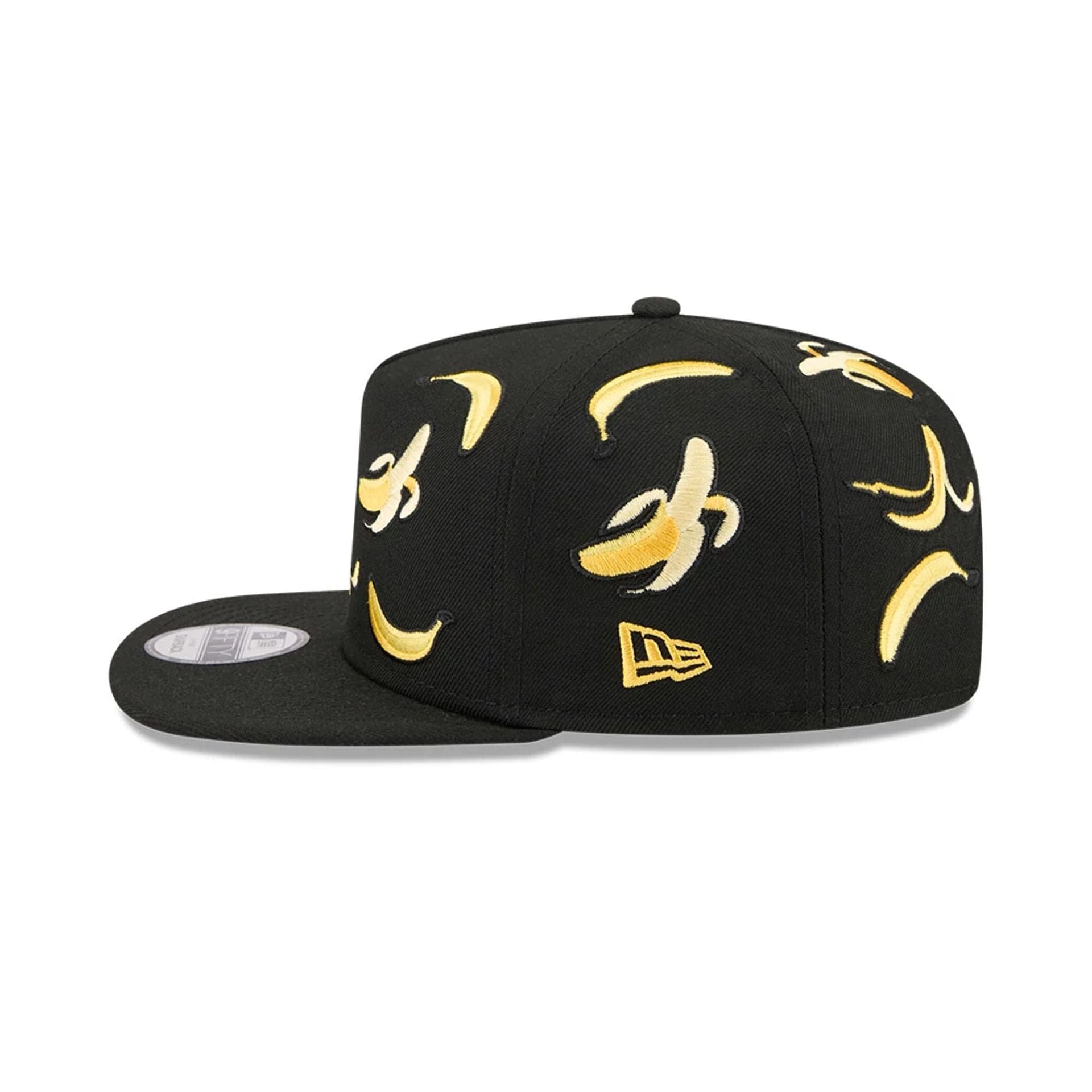 This is a New Era Bananas Black 9FIFTY A-Frame Snapback Adjustable Cap 5