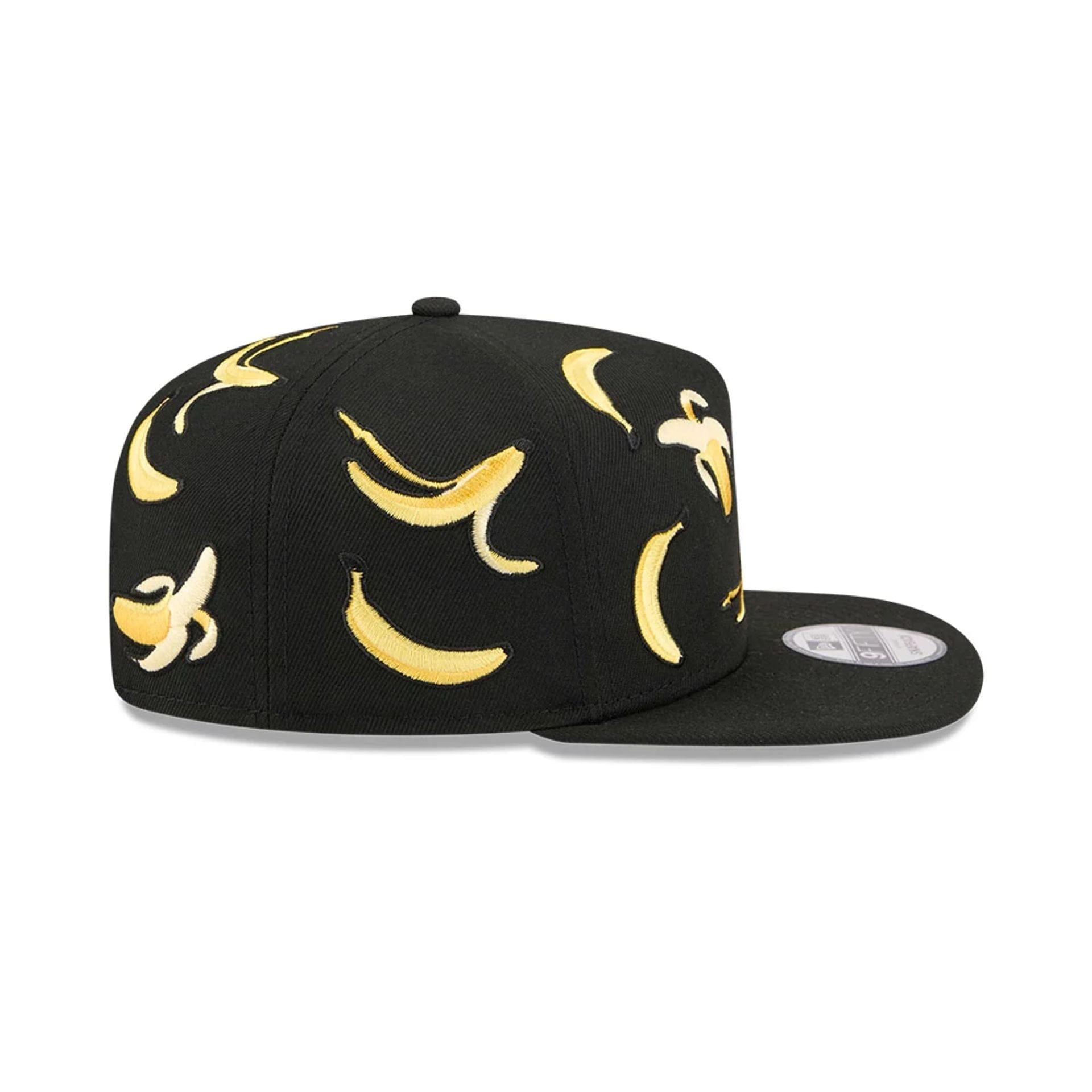 This is a New Era Bananas Black 9FIFTY A-Frame Snapback Adjustable Cap 6