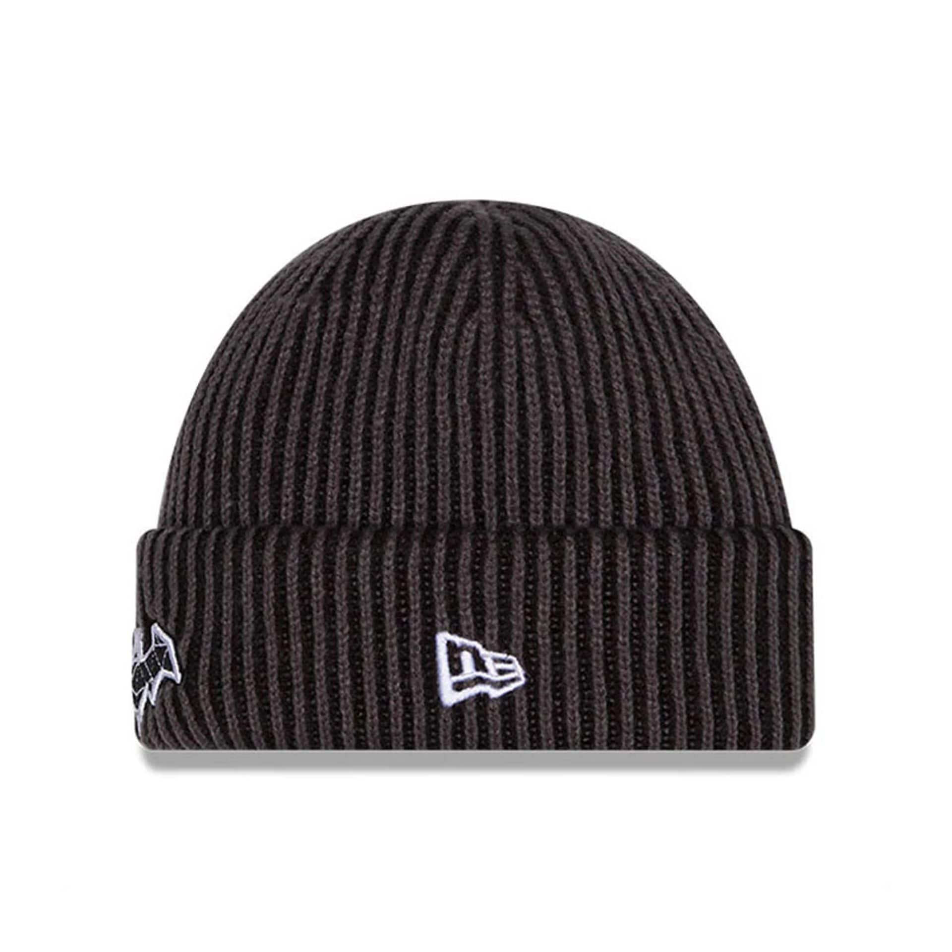 This is a Batman DC Black Cuff knit Beanie Hat 2