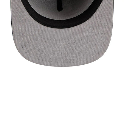 This is a LA Dodgers MLB Grunge Style Plaid Open Brown 9FIFTY A-Frame Snapback Adjustable Cap 3