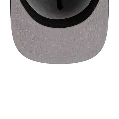 This is a San Diego Padres MLB Grunge Style Plaid Open Brown 9FIFTY A-Frame Snapback Adjustable Cap 3