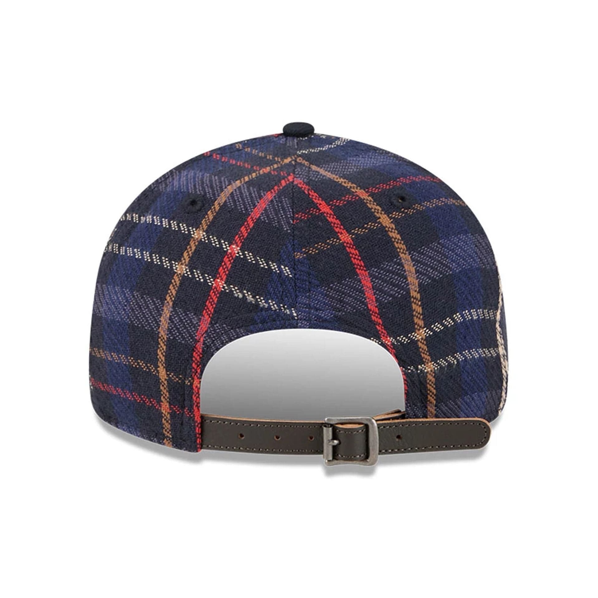 This is a Detroit Tigers MLB Grunge Style Plaid Navy Retro Crown 9FIFTY Adjustable Cap 2