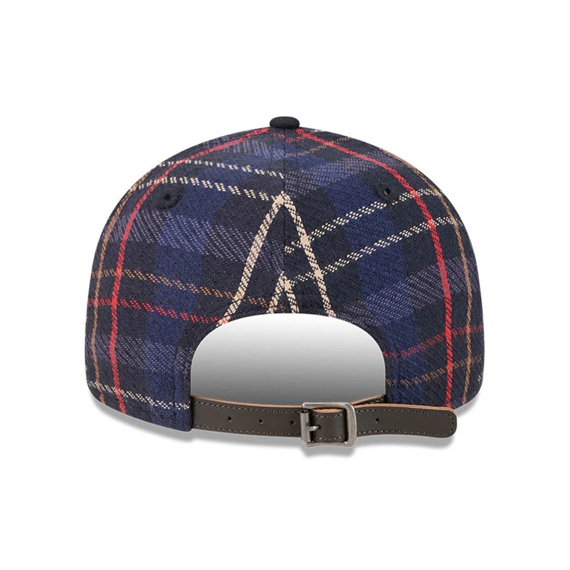 This is a Seattle Mariners MLB Grunge Style Plaid Open Blue Retro Crown 9FIFTY Adjustable Cap 2