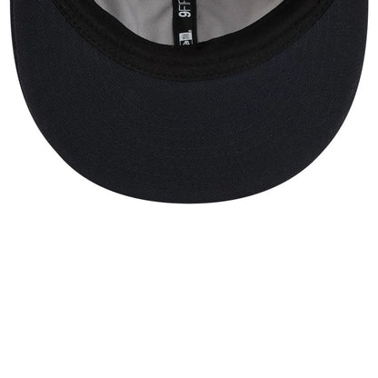 This is a New York Yankees MLB Grunge Style Plaid Open Blue Retro Crown 9FIFTY Adjustable Cap 7