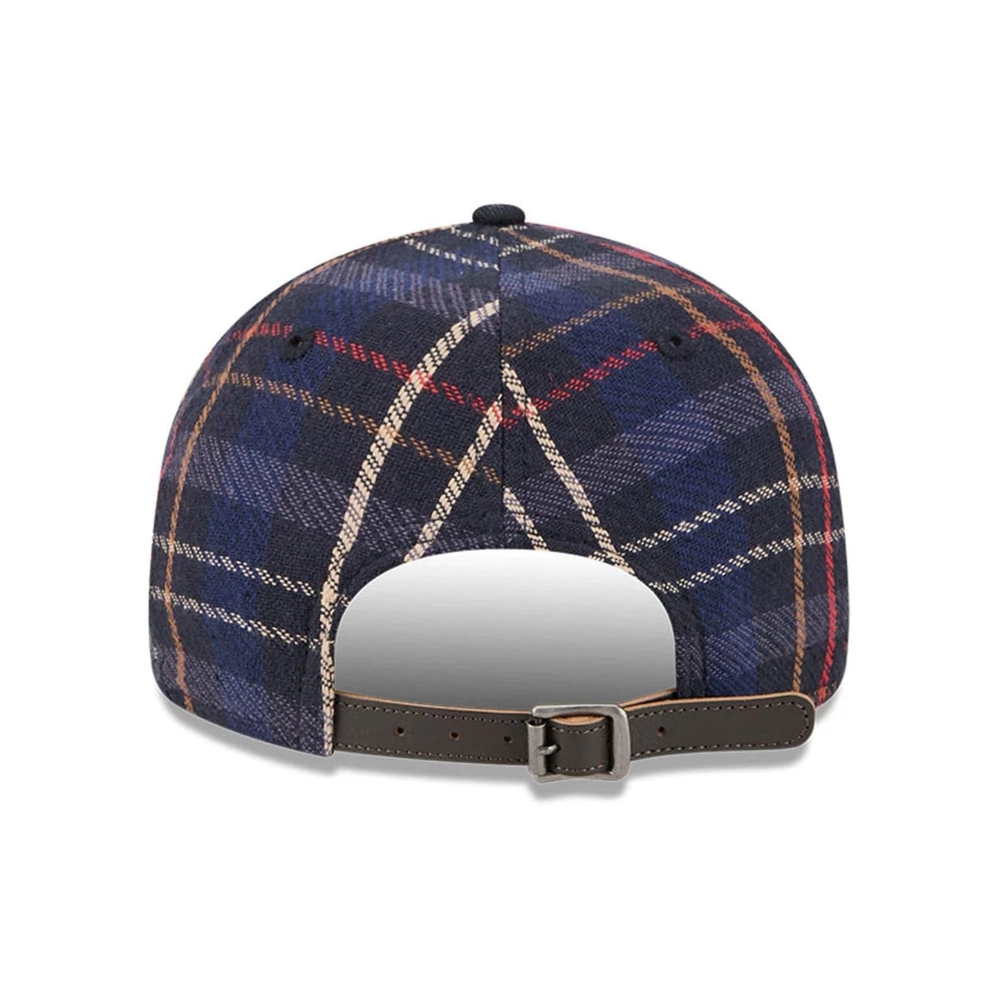 This is a Colorado Rockies MLB Grunge Style Plaid Open Blue Retro Crown 9FIFTY Adjustable Cap 2