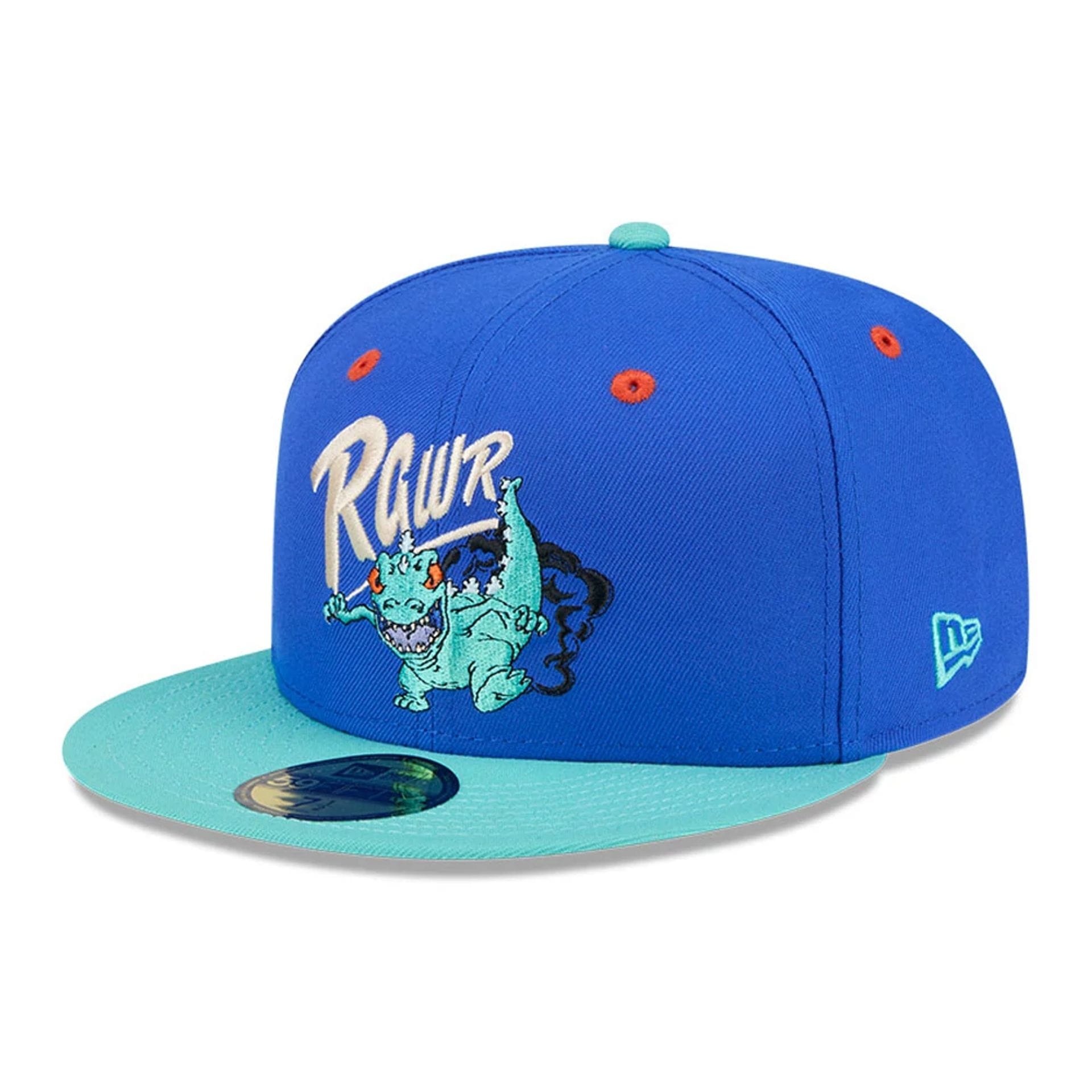 This is a Rugrats Reptar Nickelodeon Bright Blue 59FIFTY Fitted Cap 1