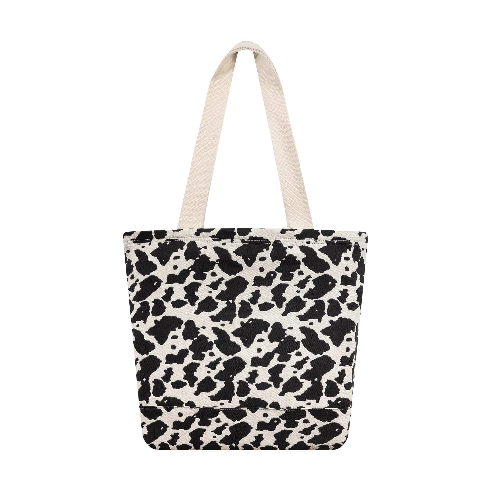 Pictured is this MLB Cow Jacquard New York Yankees Tote Bag in cream. 2