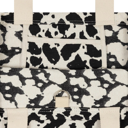 Pictured is this MLB Cow Jacquard New York Yankees Tote Bag in cream. 5