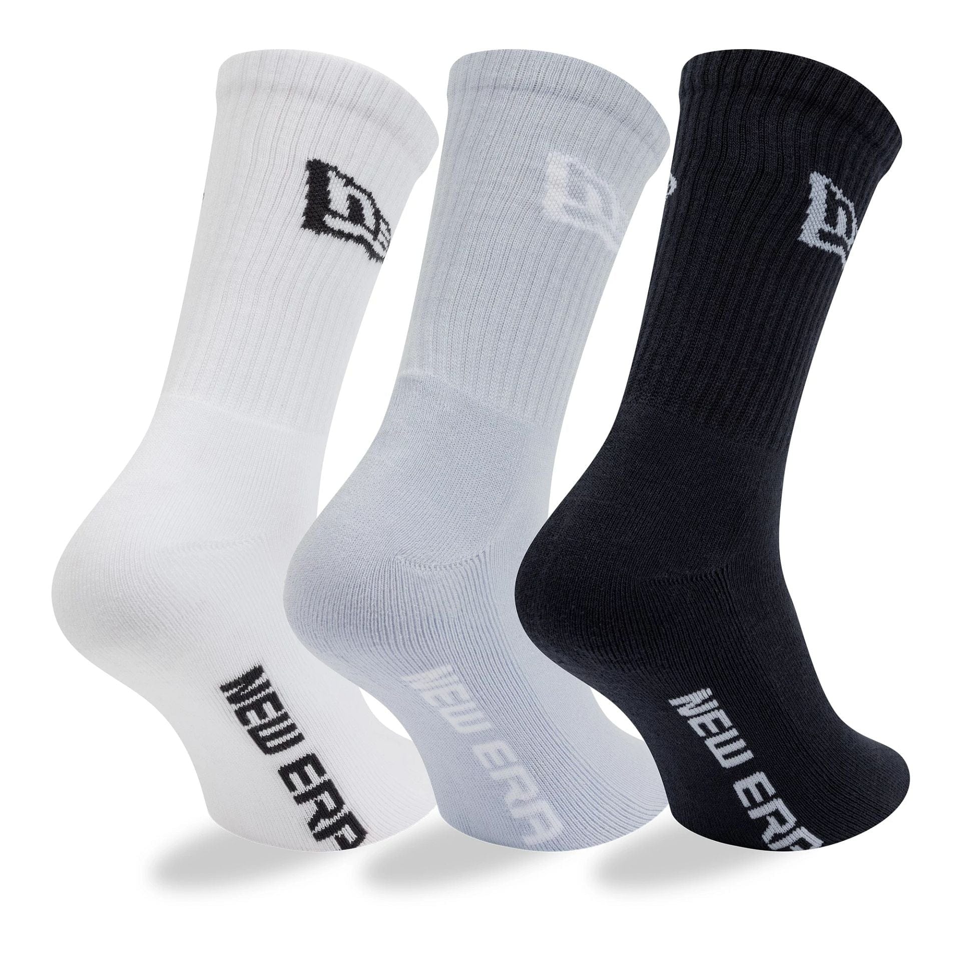 Pictured is this New Era Flag 3 Pack Crew Socks in navy. 2