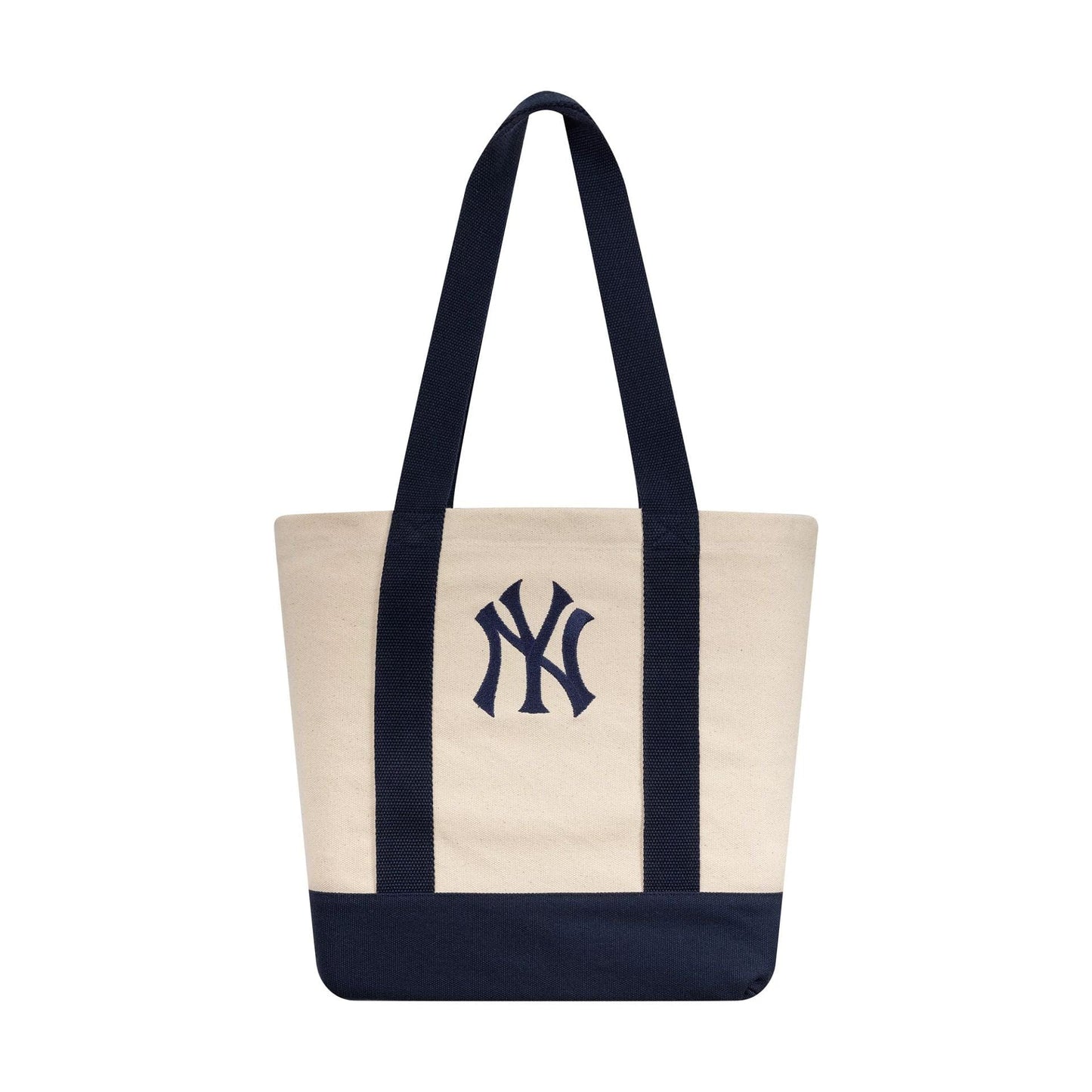 Pictured is this MLB Graphic New York Yankees Tote Bag in cream. 1