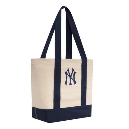 Pictured is this MLB Graphic New York Yankees Tote Bag in cream. 4