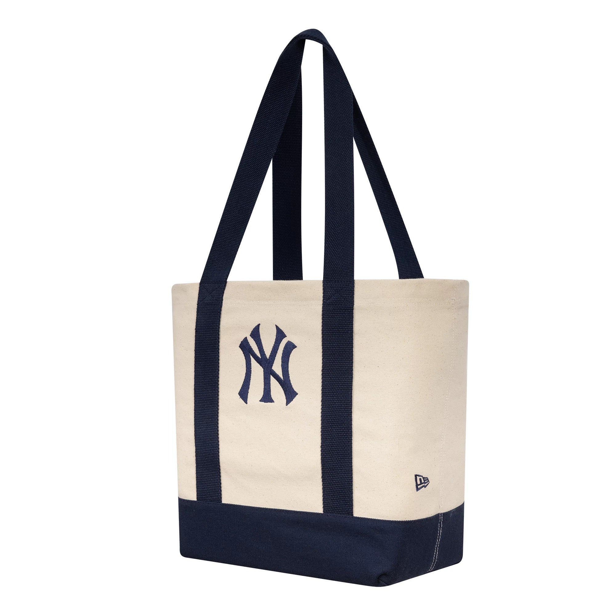 Pictured is this MLB Graphic New York Yankees Tote Bag in cream. 1