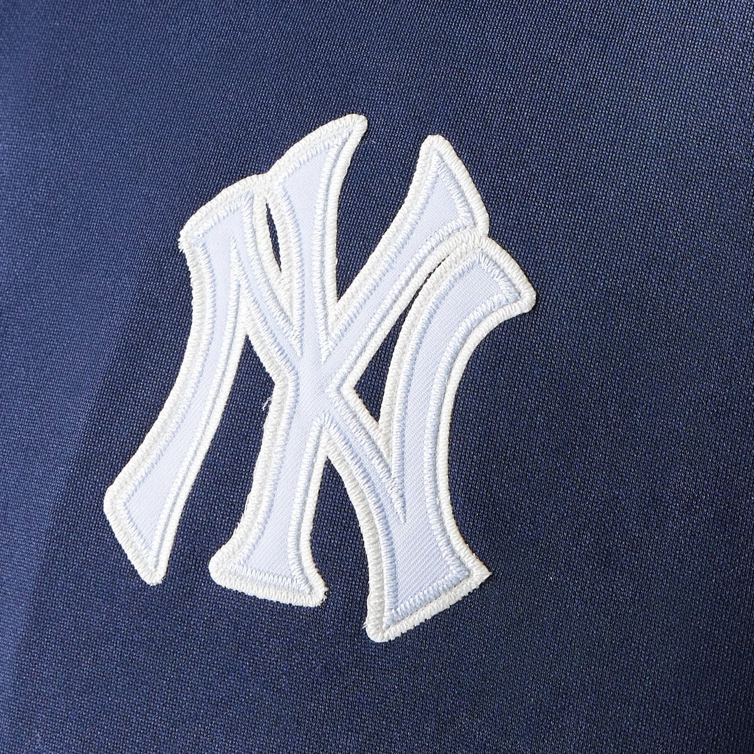 The model is wearing this MLB New York Yankees Bomber Jacket in navy. 6