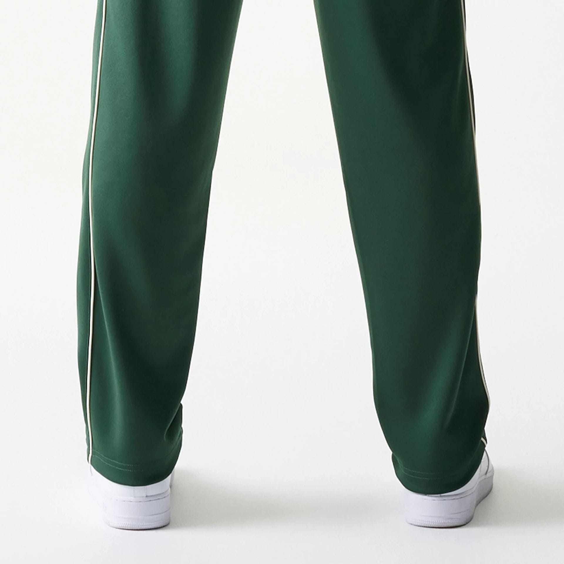 The model is wearing this MLB Piping LA Dodgers Straight Leg Joggers in dark green. 7