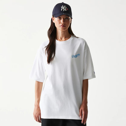 The model is wearing this MLB World Series LA Dodgers T-Shirt in white. 4