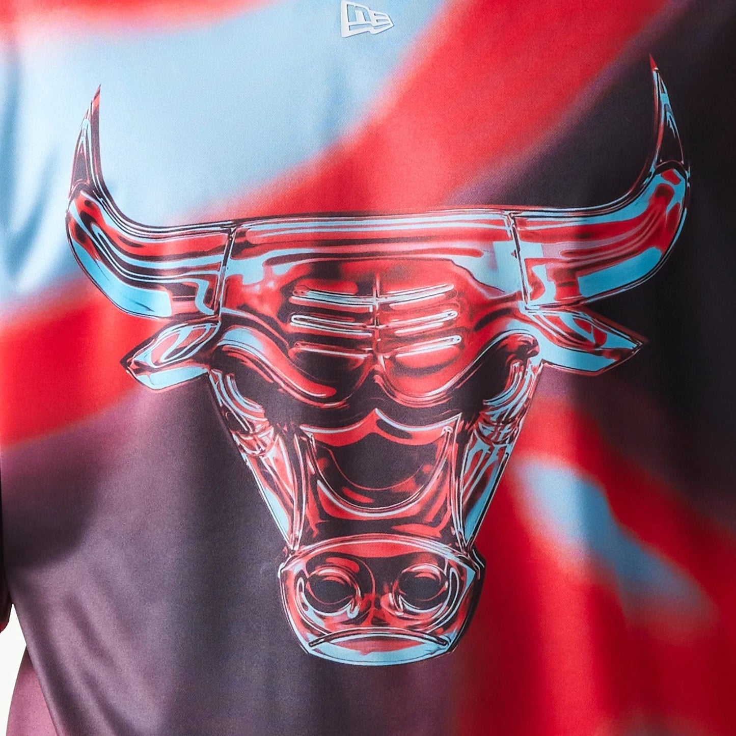 The model is wearing this NBA All Over Print Chicago Bulls T-Shirt in red. 5