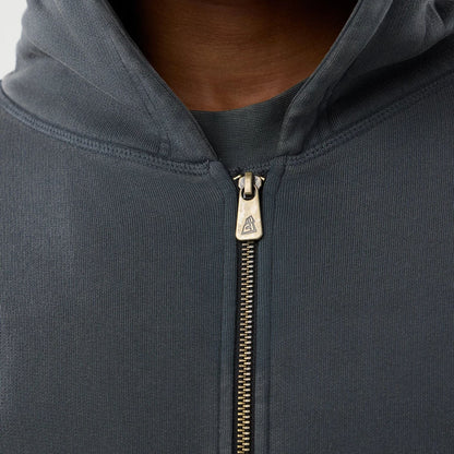 The model is wearing this MLB Washed LA Dodgers Full Zip Hoodie in Dark Grey. 5