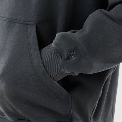 The model is wearing this MLB Washed LA Dodgers Full Zip Hoodie in Dark Grey. 4