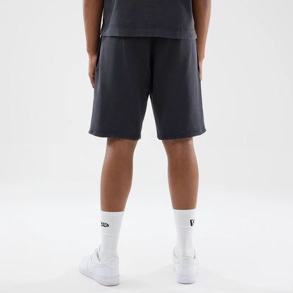 The model is wearing this MLB Washed New York Yankees Shorts in black. 2