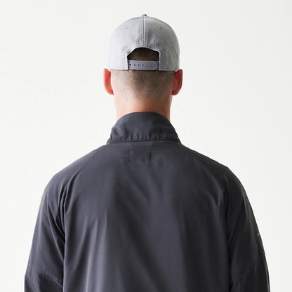 The model is wearing this MLB New York Yankees Jacket in dark grey. 7