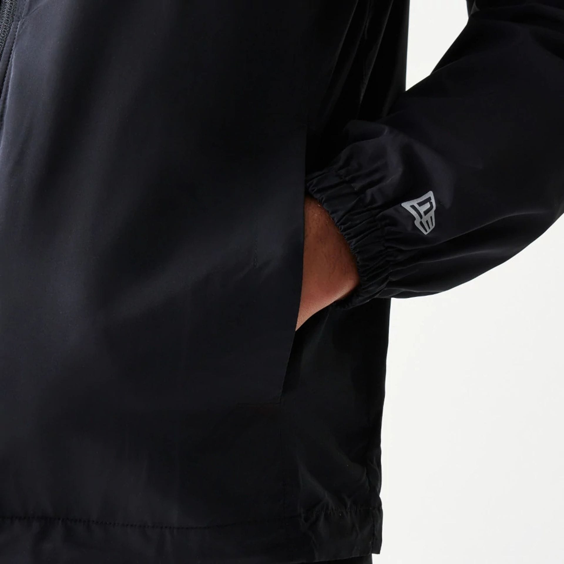 The model is wearing this MLB New York Yankees Jacket in black. 6