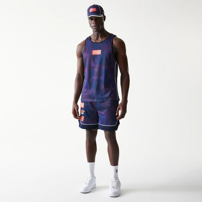 The model is wearing this Red Bull Racing Oversized Mesh Shorts in dark blue. 8