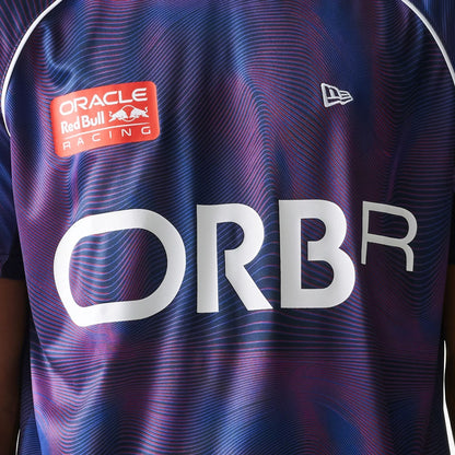 The model is wearing this Red Bull Racing All Over Print Football T-Shirt in dark blue. 3