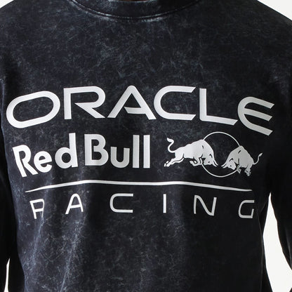 The model is wearing this Red Bull Racing Linear Graphic Long Sleeve T-Shirt in black. 7