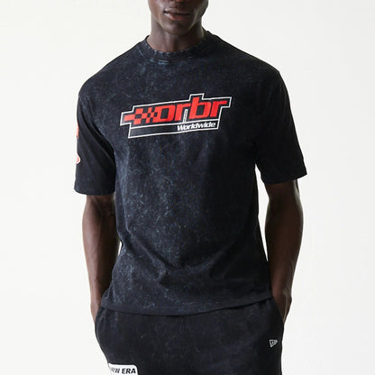 The model is wearing this Red Bull Racing Graphic Oversized T-Shirt in black. 3