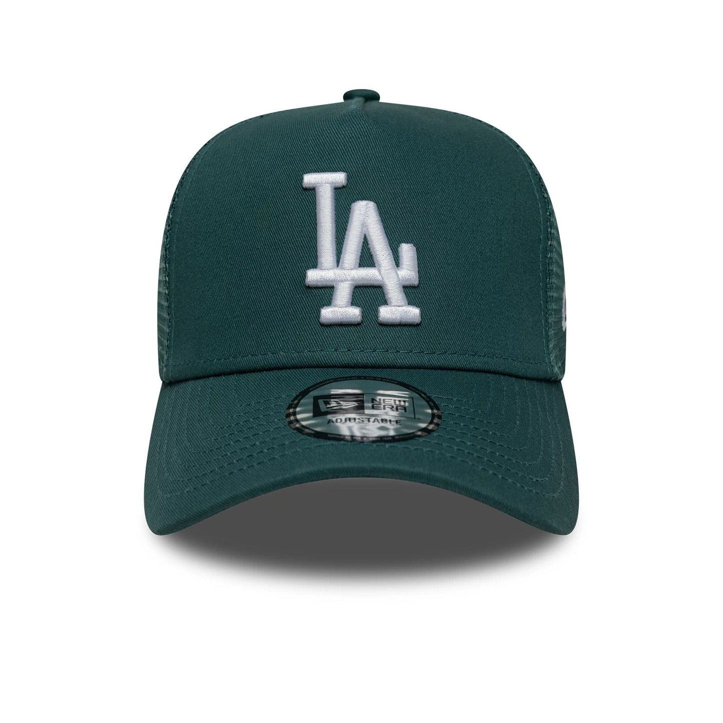 Pictured is this MLB League Essential LA Dodgers 9FORTY A-Frame Trucker in dark green. 2