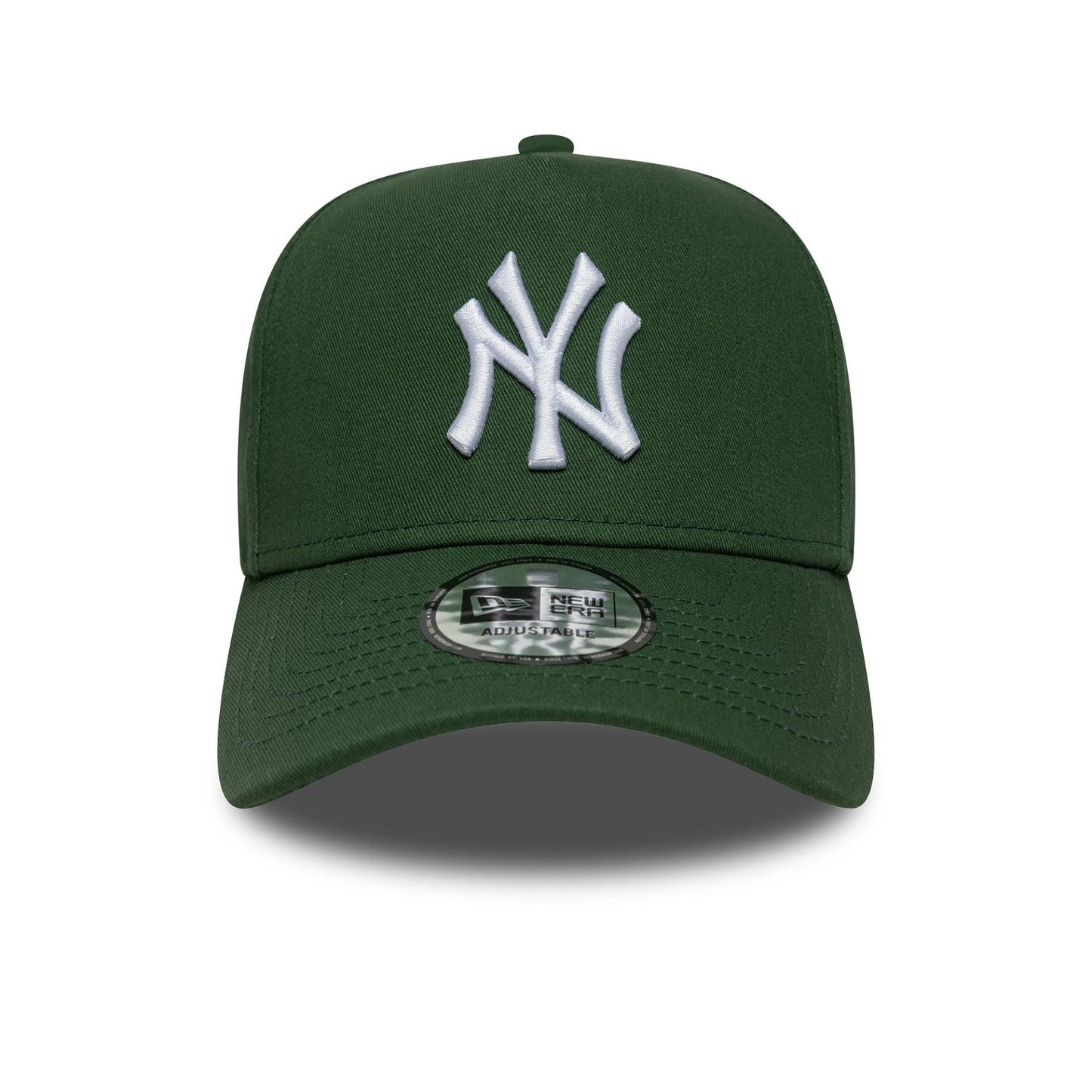 Pictured is this MLB League Essential New York Yankees 9FORTY E-Frame in dark green. 2