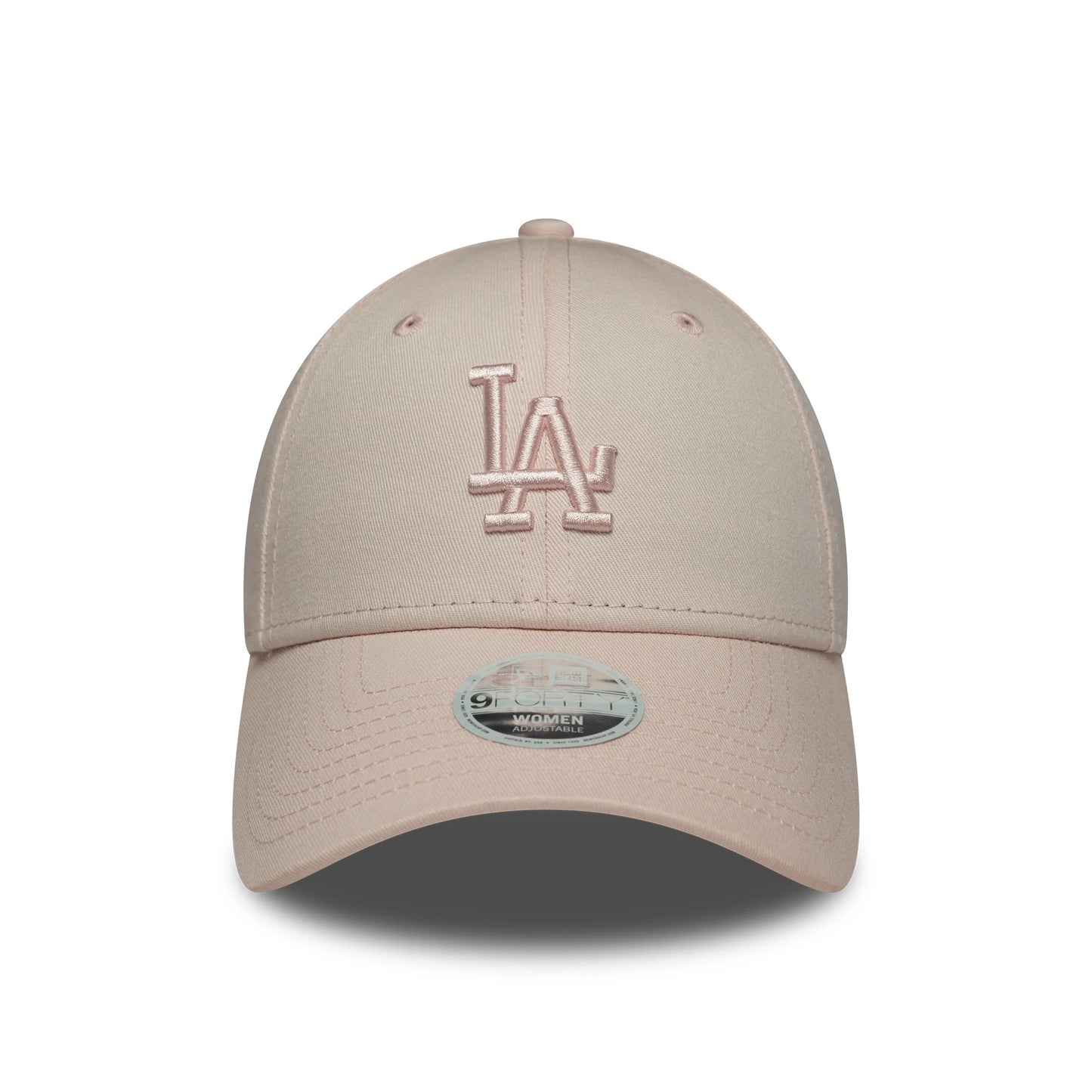 Pictured is this Womens MLB League Essential Midi LA Dodgers 9FORTY in pastel pink. 2