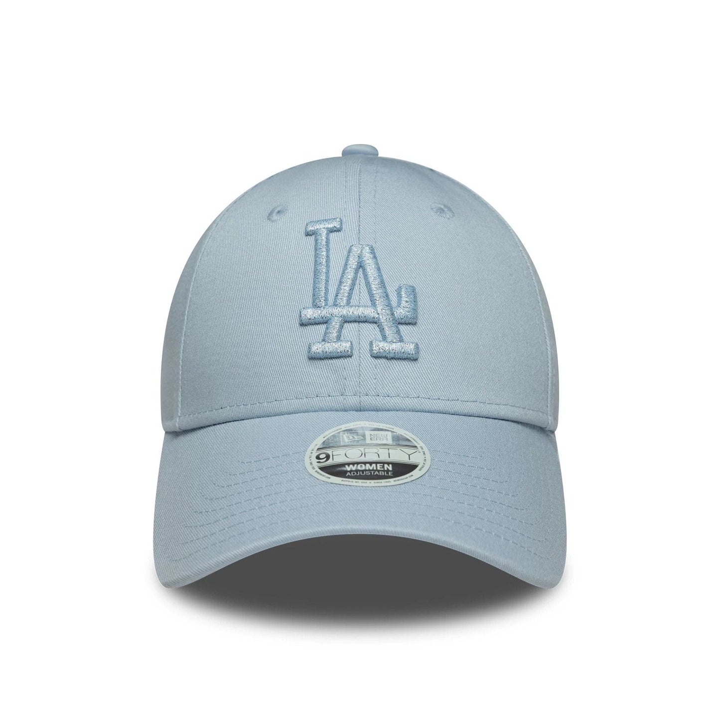 Pictured is this Womens MLB Metallic Logo LA Dodgers 9FORTY in pastel blue. 2