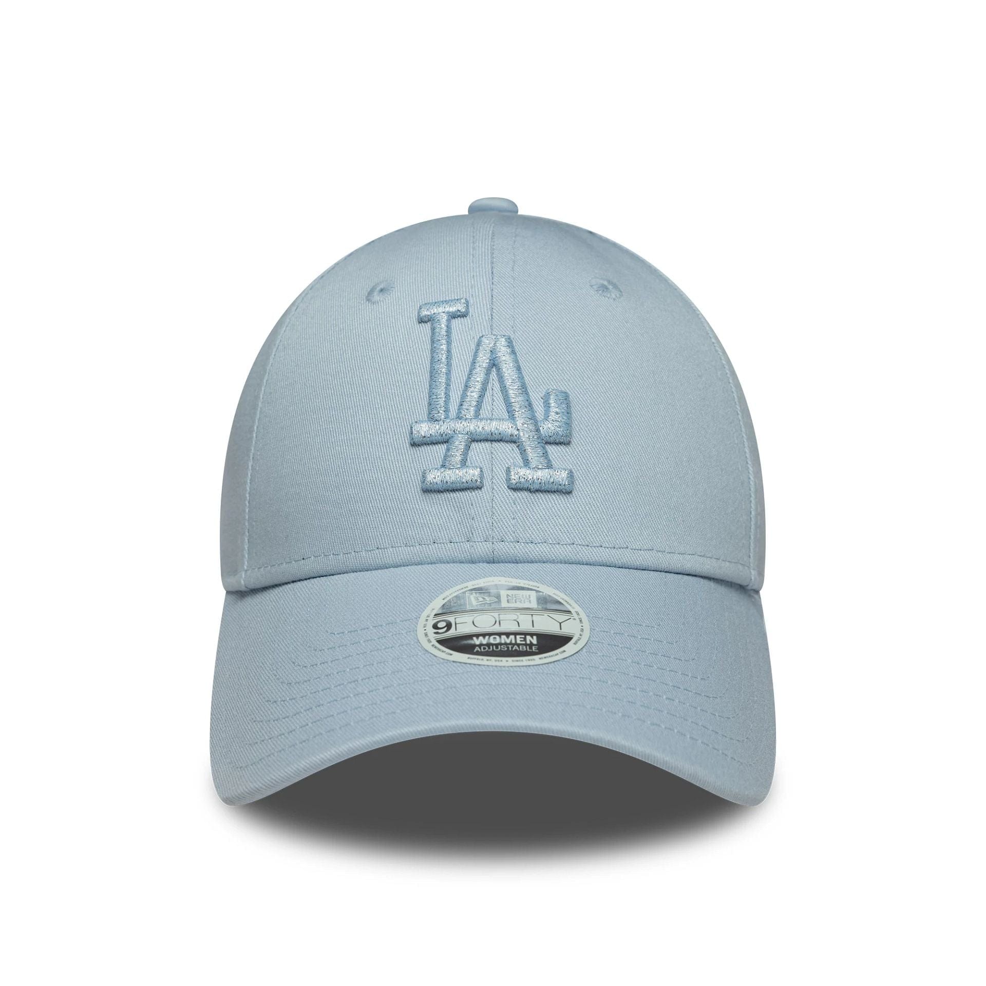 Pictured is this Womens MLB Metallic Logo LA Dodgers 9FORTY in pastel blue. 2