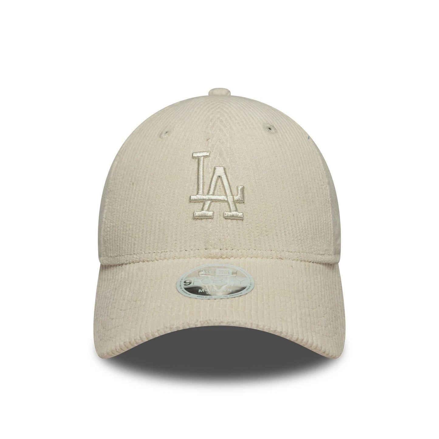 Pictured is this Womens MLB Pastel Cord LA Dodgers 9FORTY M-Crown in light beige. 2