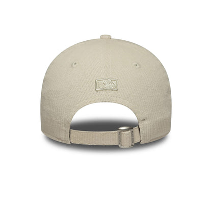 Pictured is this Womens MLB Pastel Cord LA Dodgers 9FORTY M-Crown in light beige. 4