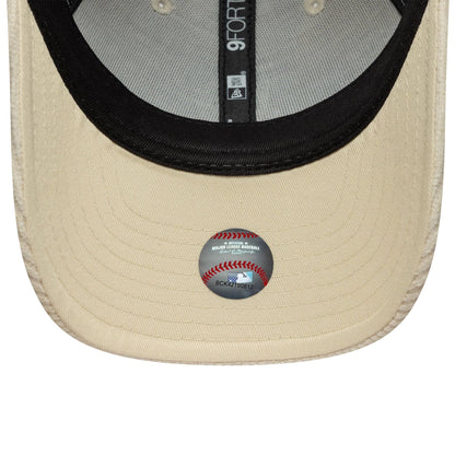 Pictured is this Womens MLB Pastel Cord LA Dodgers 9FORTY M-Crown in light beige. 5