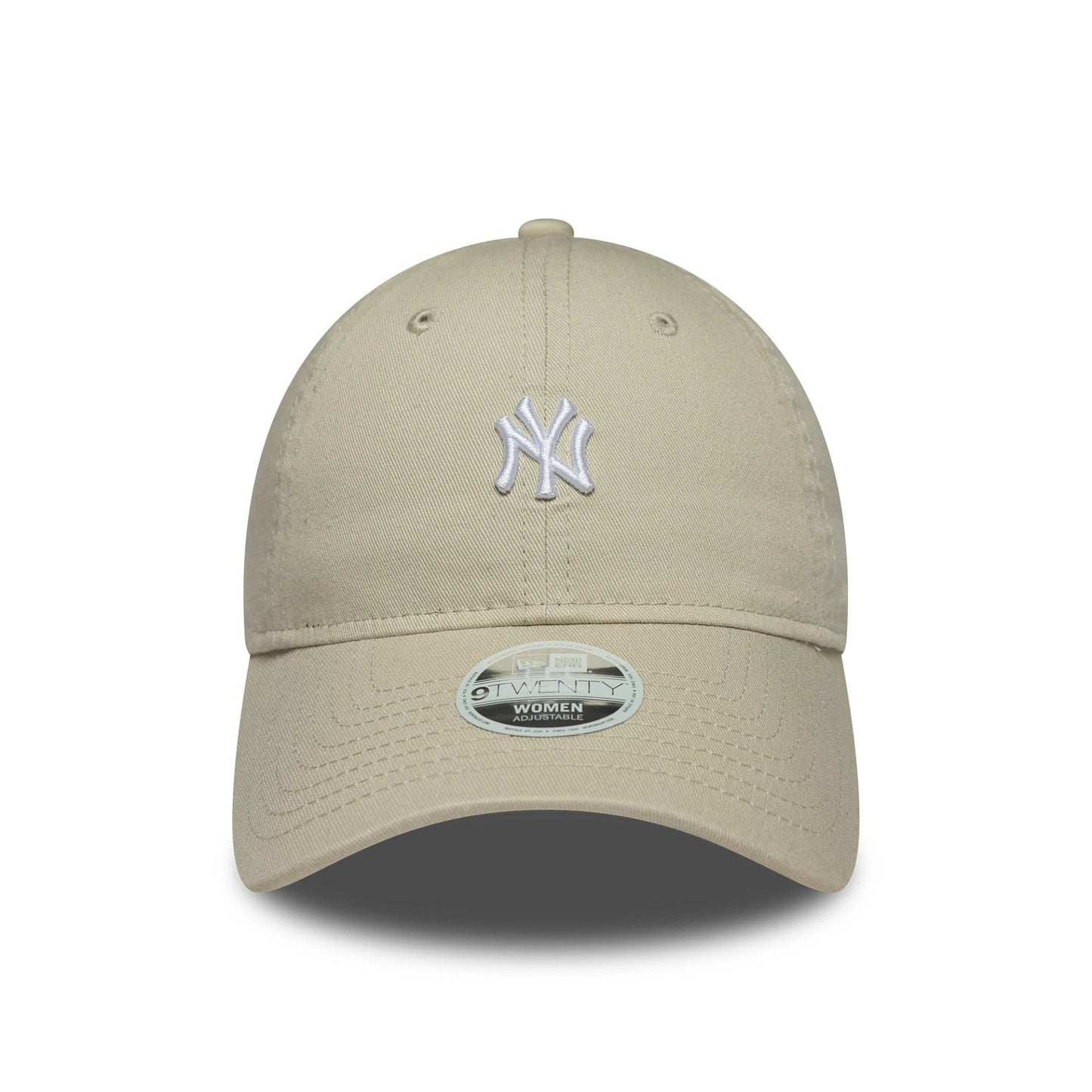 Pictured is this Womens MLB Washed Mini New York Yankees 9TWENTY in light beige. 2