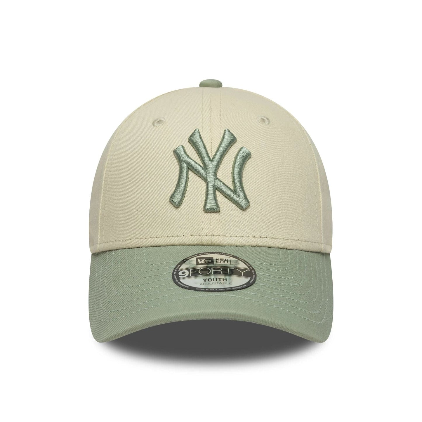 Pictured is this Youth MLB League Essential New York Yankees 9FORTY in cream. 2