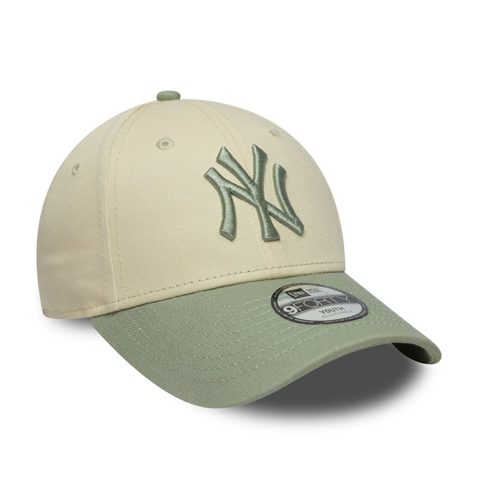 Pictured is this Youth MLB League Essential New York Yankees 9FORTY in cream. 3