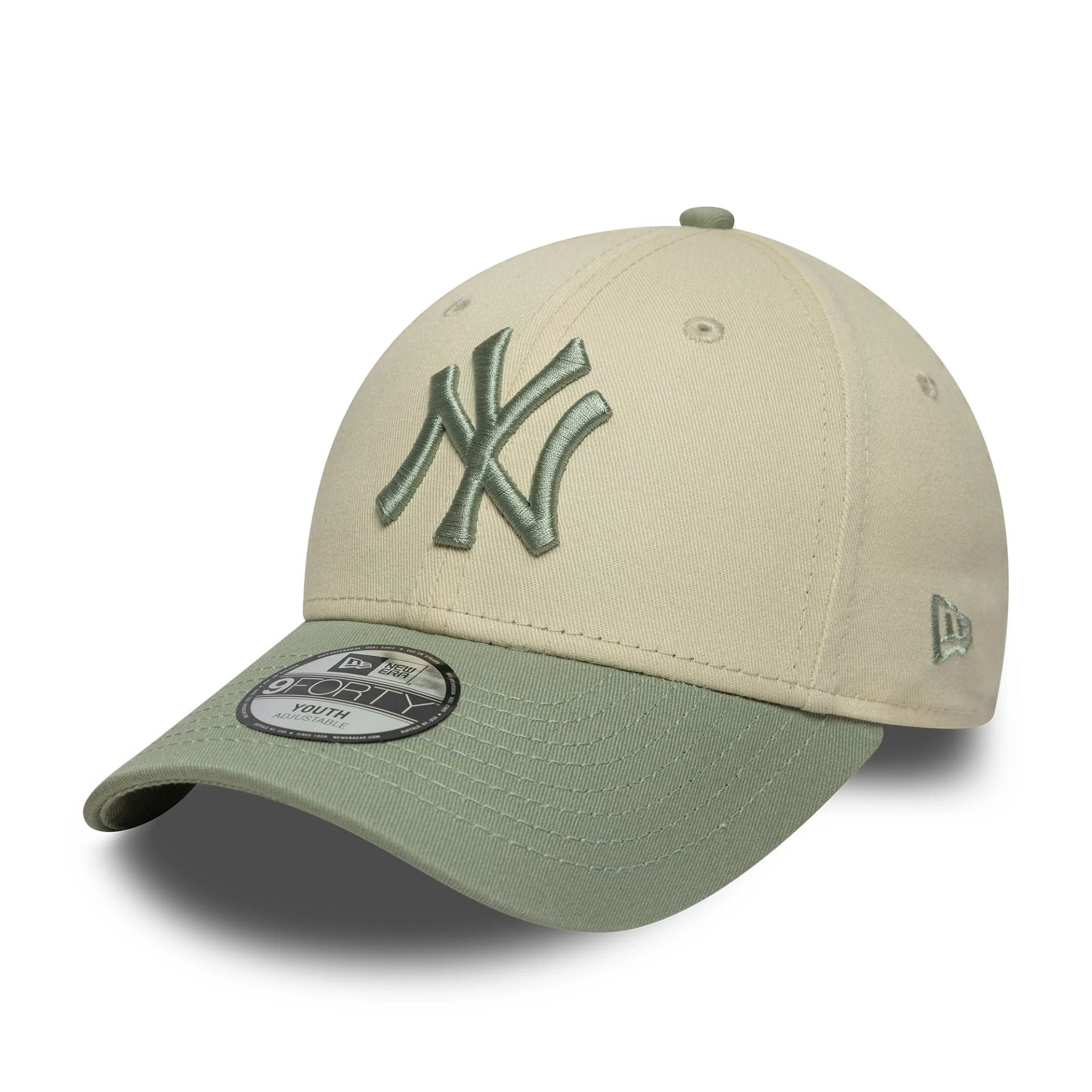 Pictured is this Youth MLB League Essential New York Yankees 9FORTY in cream. 1