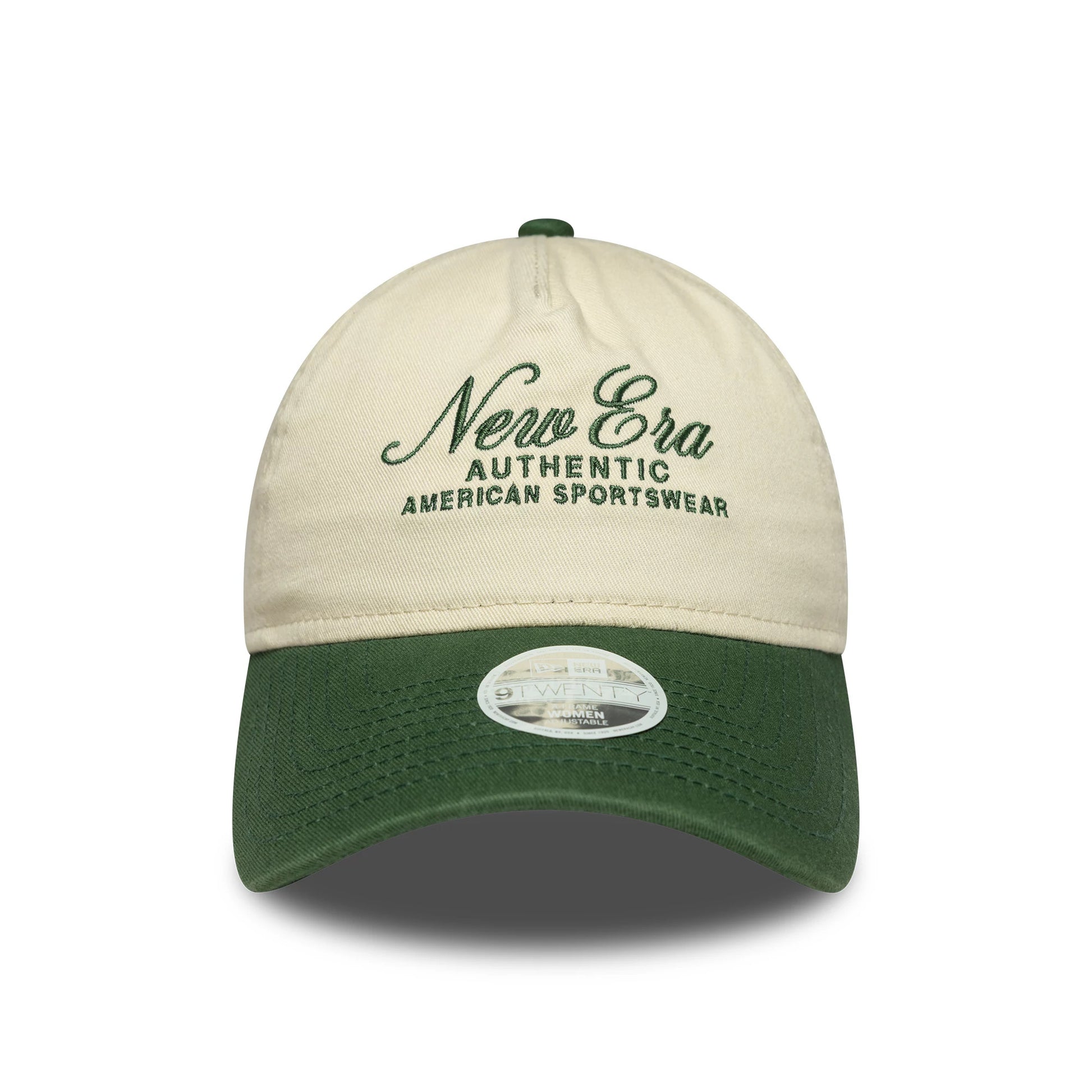Pictured is this Womens New Era 9TWENTY A-Frame in Cream. 2