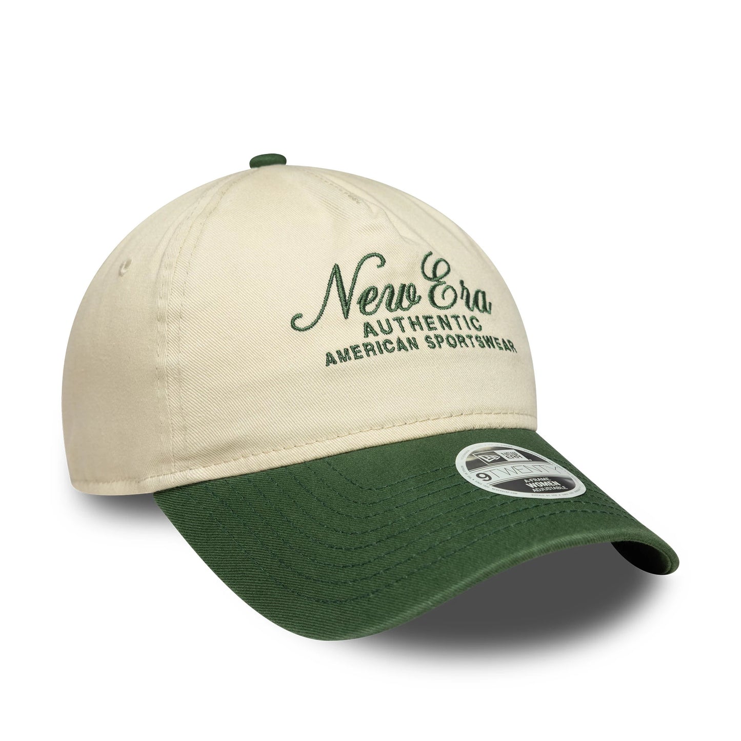 Pictured is this Womens New Era 9TWENTY A-Frame in Cream. 3