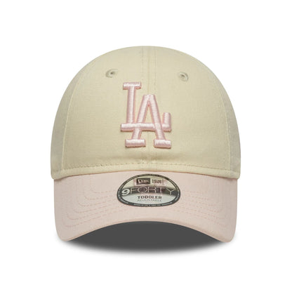 Pictured is this Toddler MLB League Essential LA Dodgers 9FORTY in light beige. 2